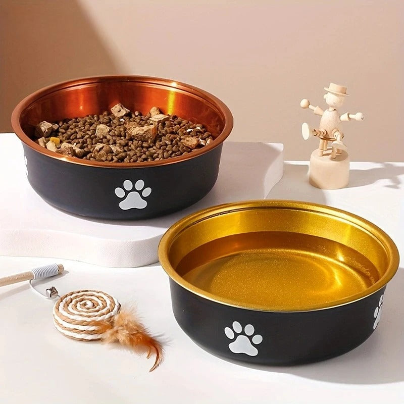 Luxury Gold & Copper Dog Bowls | Elegant Pet Dining Experience - Bark & Bones