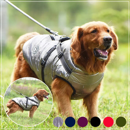 Waterproof Dog Jacket with Integrated Harness | Warm and Durable Winter Coat