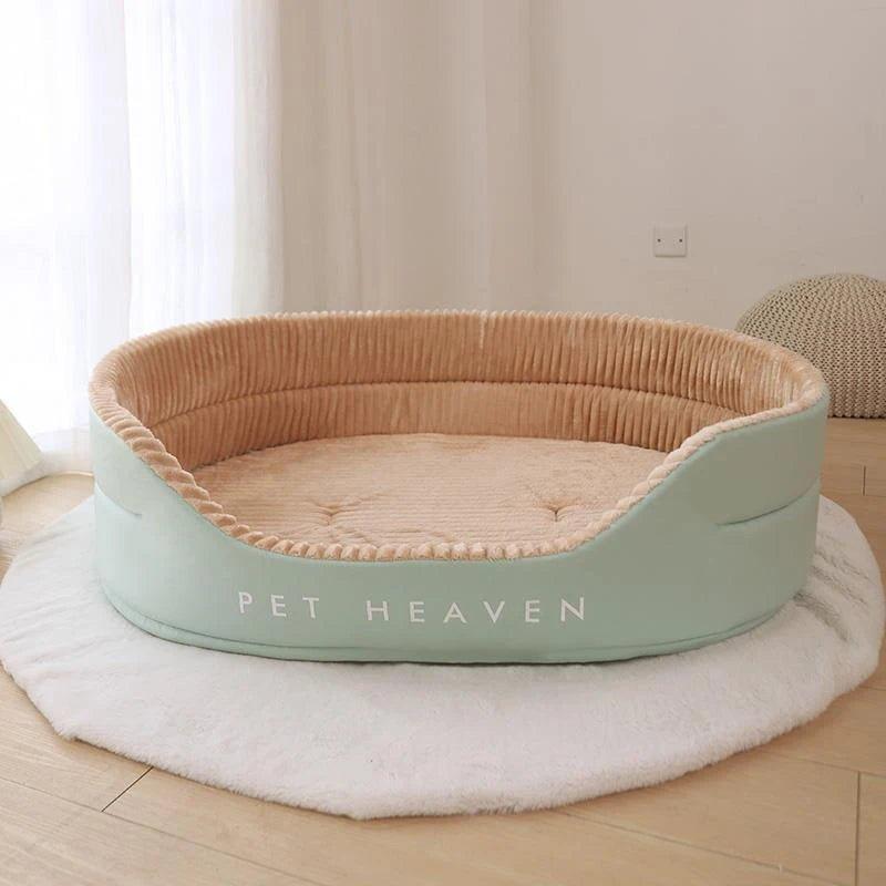 Boho Green plush dog bed | By Coco Ban - My Store