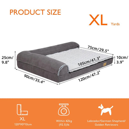 Memory Foam Orthopedic Dog Bed | Dark Grey | By Lauren Jones - My Store